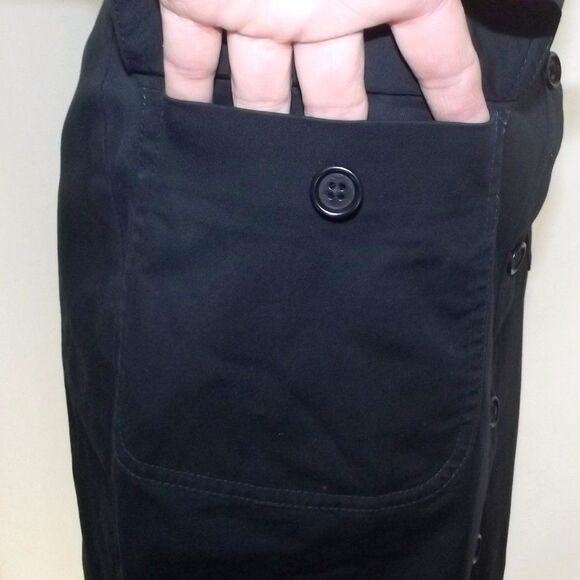 FACONNABLE Skirt, 14, Black, Closet Staple, Button front, Pockets, Belt loops - Picture 5 of 12